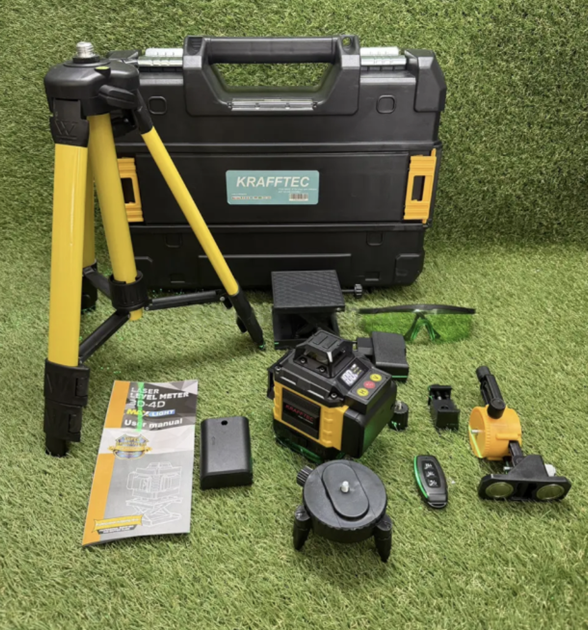 Аккумуляторный лазерный нивелир Krafftec Germany PRO DCLE34031 3D-4D - изображение 8