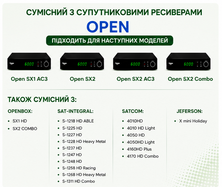 Пульт дистанційного керування для DVB-S2 тюнера OPEN SX1, SX1 AC3, SX2, SX2 AC3, SX2 Combo - изображение 3