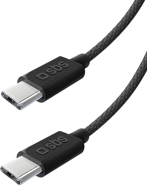 Kabel SBS USB-C - USB-C 60W PD 1.5 m Black (TECABLETISSUETCCK) - obraz 3