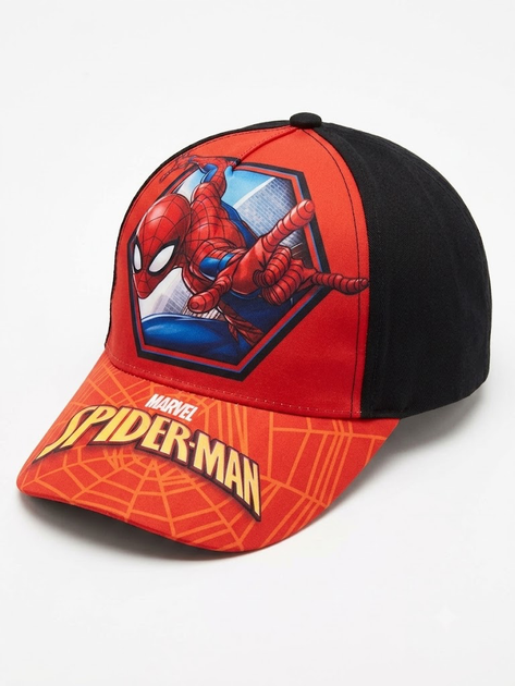 Детская кепка Человек-Паук (Spider-Man) красная с черным– бейсболка для мальчика Marvel 48-50 см на липучке - изображение 3