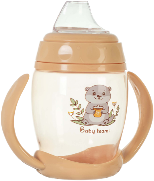 Поильник Baby Team с силиконовым спаутом и ручками 250 мл (5004) - Фото 3 Поильник Baby Team с силиконовым спаутом и ручками 250 мл (5004) - изображение 3