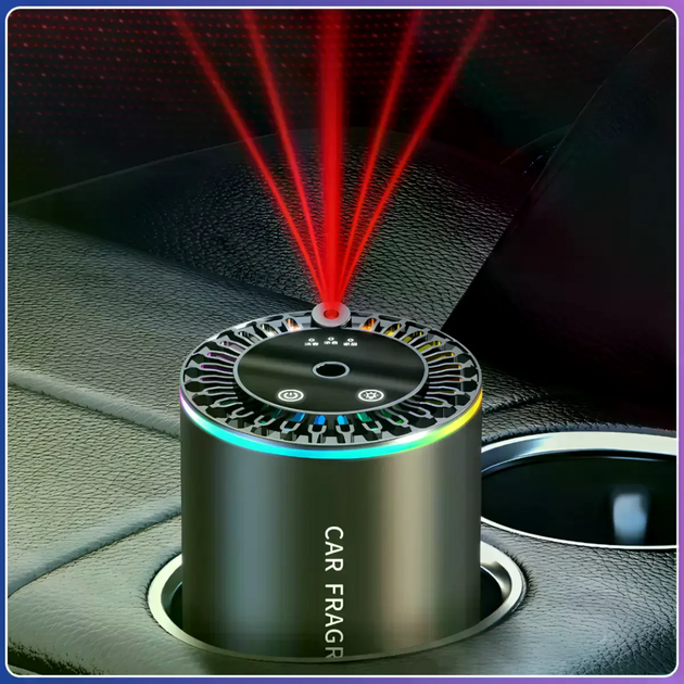 Автомобільний ароматизатор XT015 чорний з RGB-підсвіткою • Аромадифузор для авто, будинку, офісу та салону машини 58147 - зображення 2