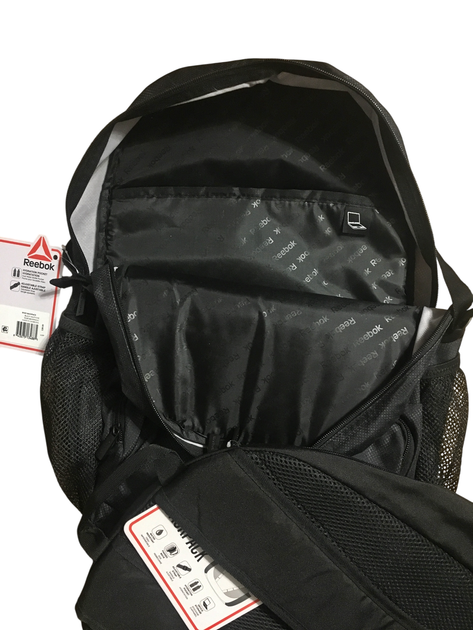 Рюкзак Reebok Enzo 28л Чорний з відділенням для ноутбука - Фото 6 Рюкзак Reebok Enzo 28л Чорний з відділенням для ноутбука - зображення 6