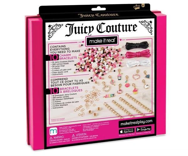 Набор для создания шарм-браслетов Make it Real Juicy Couture Розовый звездопад 470 эл. (MR4408) - Фото 5 Набор для создания шарм-браслетов Make it Real Juicy Couture Розовый звездопад 470 эл. (MR4408) - изображение 5
