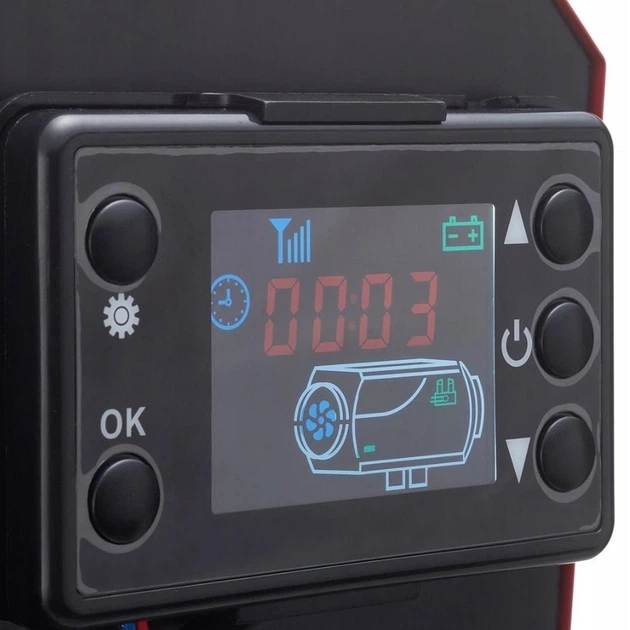 Автономный дизельный обогреватель Mar-Pol M80950, 8 кВт, 12В/220В, LCD-дисплей, пульт управления, для авто, гаража, кемпера и помещений, тип Webasto - изображение 5