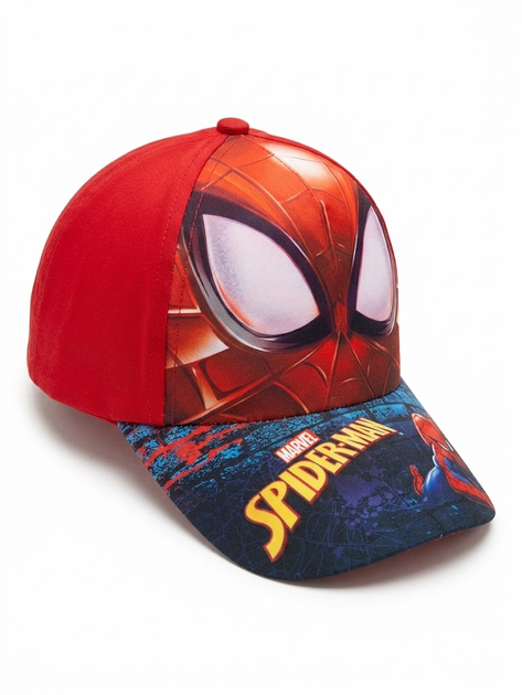 Детская кепка Человек-Паук Spider-Man 48–50 см на липучке, Бейсболка для мальчика с принтом супергероя - изображение 3