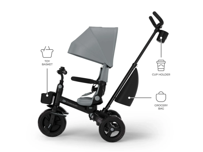 Триколісний велосипед Aveo 2 Plus, Kinderkraft (Grey) - зображення 4
