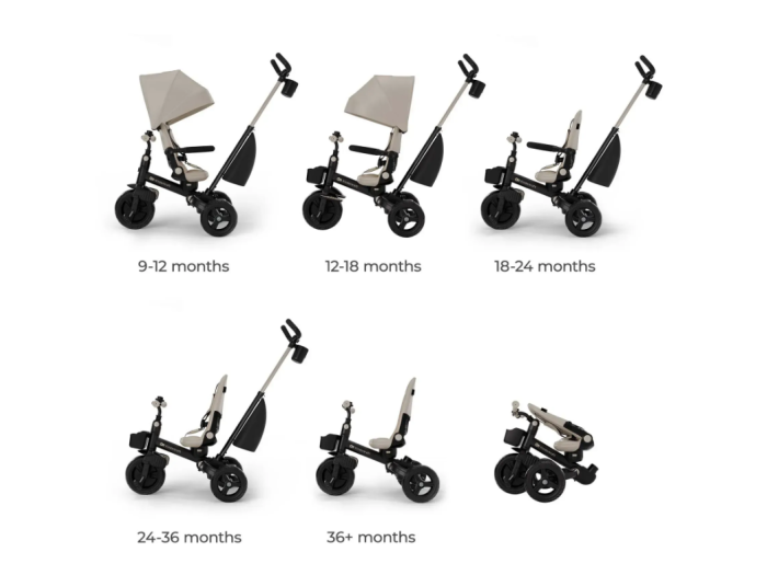 Триколісний велосипед Aveo 2 Plus, Kinderkraft (Beige) - зображення 3