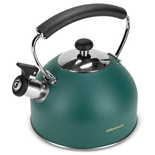 Чайник Ofenbach NB-100326 2.2 л из нержавеющей стали со свистком для индукции и газа - Фото 1 Чайник Ofenbach NB-100326 2.2 л из нержавеющей стали со свистком для индукции и газа - изображение 1