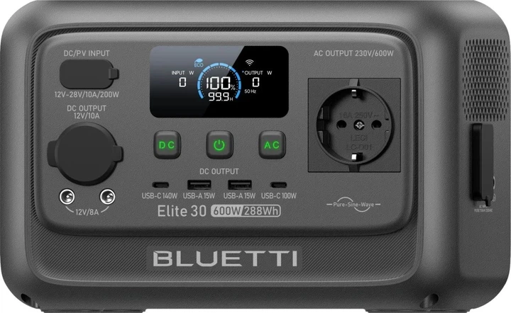 Зарядная станция Bluetti Elite 30 V2, 600 Вт, 288 Вт/год, (електростанція для дому, ДБЖ, UPS) - Фото 3 Зарядная станция Bluetti Elite 30 V2, 600 Вт, 288 Вт/год, (електростанція для дому, ДБЖ, UPS) - изображение 3