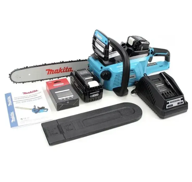 Аккумуляторная цепная пила Makita DUC CS-4002 с шиной 40 см и 2 аккумуляторами 48 В 6 Ач - изображение 2