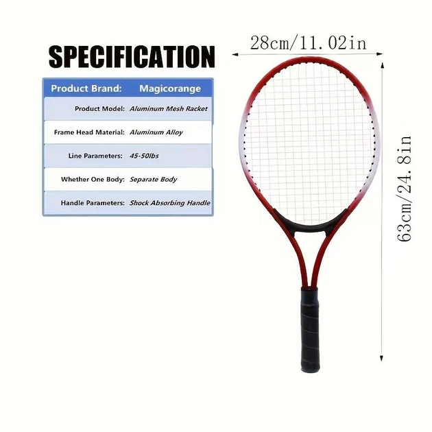 Набор теннисных ракеток для индивидуальных тренировок с отбойником (мяч на резинке), 2 ракетки + аксессуары - изображение 6
