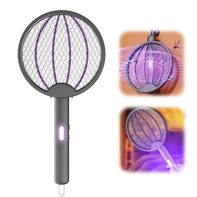 Мухобійка електрична 6 в 1 акумуляторна з телескопічною ручкою Telescopic Mosquito Swatter - изображение 2