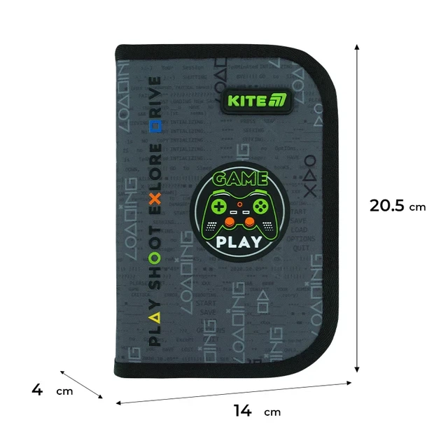 Пенал без наполнения Kite Good Game K26-622-2, 1 отделение, 2 отворота для мальчика - изображение 2