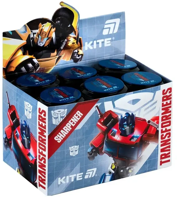 Набор точилок для карандашей Kite Transformers Movie с контейнером Черные 24 шт (TF25-117) - Фото 1 Набор точилок для карандашей Kite Transformers Movie с контейнером Черные 24 шт (TF25-117) - изображение 1
