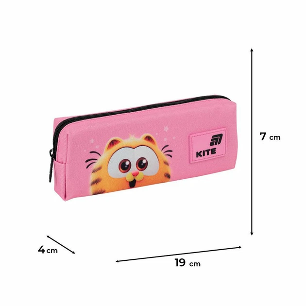 Пенал Kite Garfield "Кошенятко Гарфілд" 19х7х4 см 1 отделение прямоугольный на молнии розовый (GF26-642-1) - изображение 3