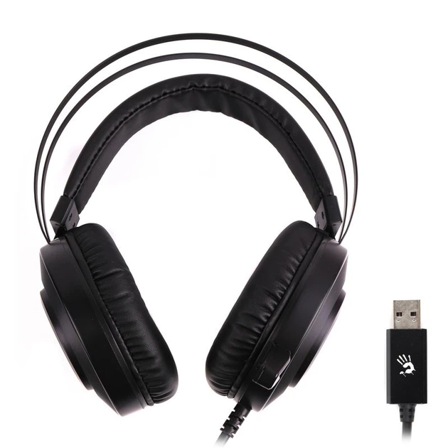 Гарнітура ігрова A4Tech Bloody G521 з підсвічуванням, USB, колір чорний - Фото 3 Гарнітура ігрова A4Tech Bloody G521 з підсвічуванням, USB, колір чорний - изображение 3