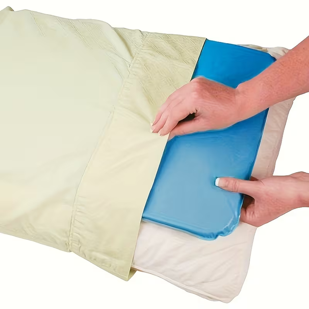 Охолоджувальна подушка Comfortable Cooling Ice Pillow, Синя - зображення 3