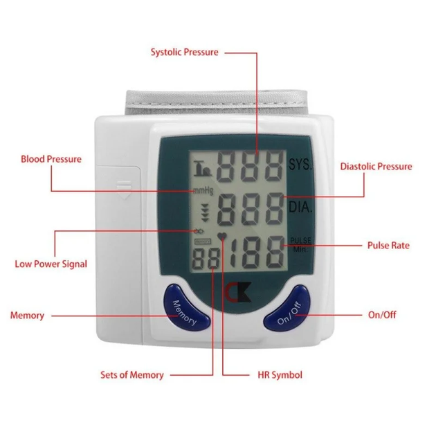 Цифровой автоматический тонометр Blood Pressure Monitor - изображение 2