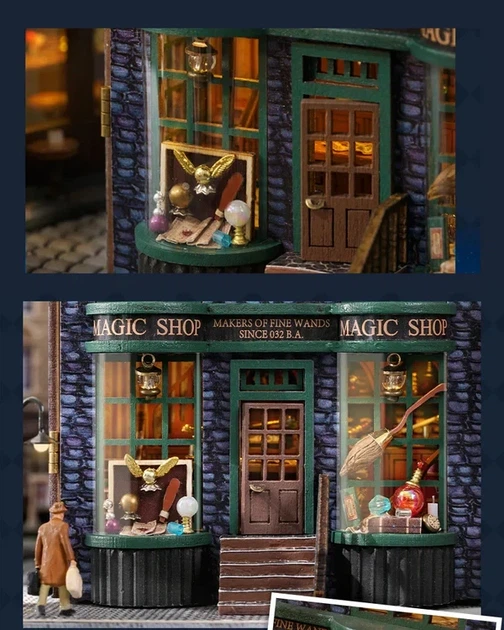 Миниатюрная волшебная лавка Magic Shop — DIY румбокс Cuteroom в стиле Гарри Поттера с подсветкой - изображение 2