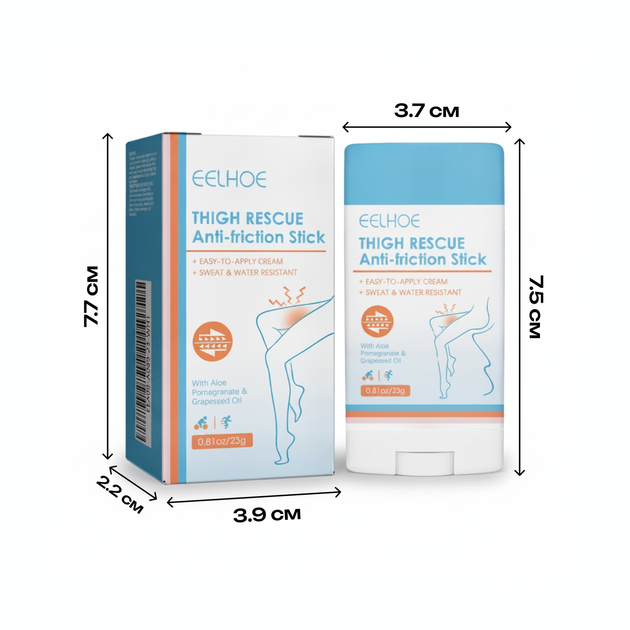 Стік проти натирання шкіри Eelhoe Thigh Rescue Anti-friction Stick 23 г - Фото 6 Стік проти натирання шкіри Eelhoe Thigh Rescue Anti-friction Stick 23 г - зображення 6