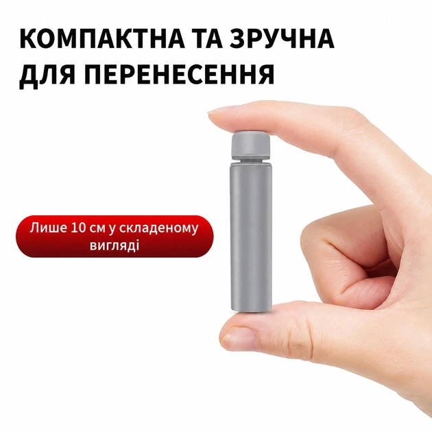 Дорожня складна зубна щітка з вугільною щетиною, портативна щітка з футляром для подорожей та туризму, сіра (137500007) - зображення 4