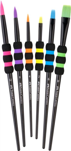 Кисти в наборе Faber-Castell, 4 шт., черные, (481622) - изображение 2