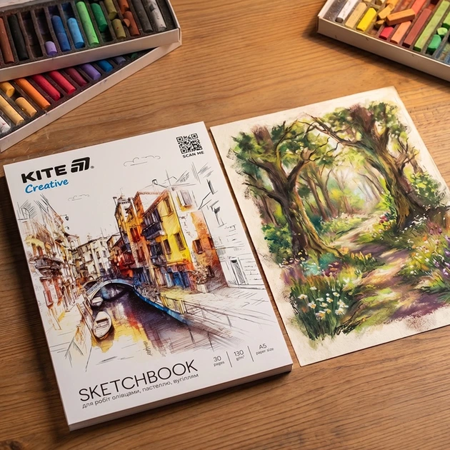 Скетчбук KITE, А5, 30 аркушів, Creative, для олівців, (K-1277) - Фото 5 Скетчбук KITE, А5, 30 аркушів, Creative, для олівців, (K-1277) - зображення 5