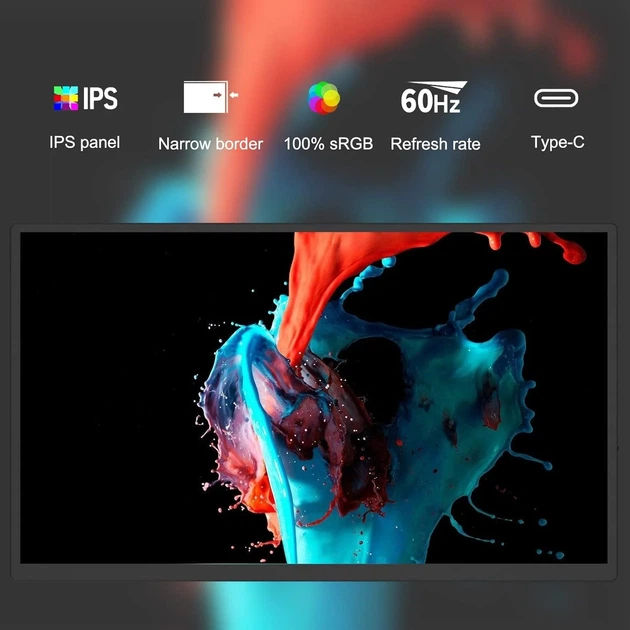 Монитор портативный 18.5" Bimawen F8A Full HD IPS 60 Гц (102022052) - Уценка - изображение 2