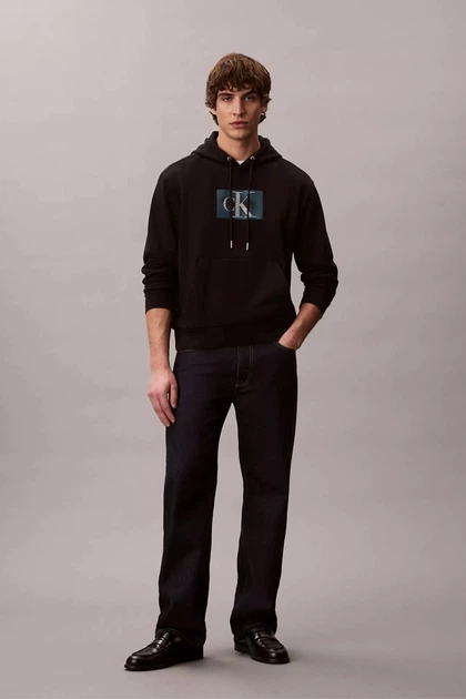 Мужское худи на флисе Calvin Klein 50(L) Чёрный (147994) - Фото 4 Мужское худи на флисе Calvin Klein 50(L) Чёрный (147994) - изображение 4
