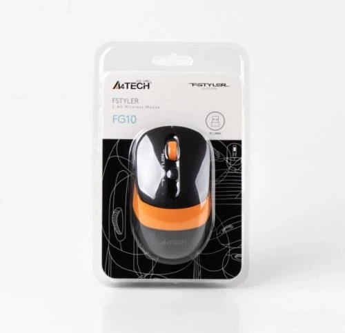 Мышь A4Tech Fstyler FG10 2000dpi Black+Orange, USB, Wireless - Фото 6 Мышь A4Tech Fstyler FG10 2000dpi Black+Orange, USB, Wireless - изображение 6
