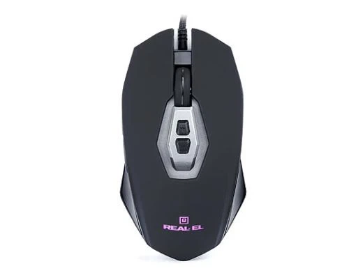Мышь REAL-EL RM-525, Black, USB - Фото 2 Мышь REAL-EL RM-525, Black, USB - изображение 2