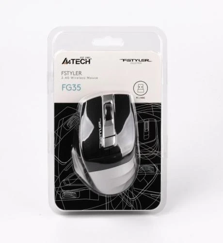 Мышь A4Tech Fstyler FG35 2000dpi Grey, USB, Wireless - Фото 6 Мышь A4Tech Fstyler FG35 2000dpi Grey, USB, Wireless - изображение 6