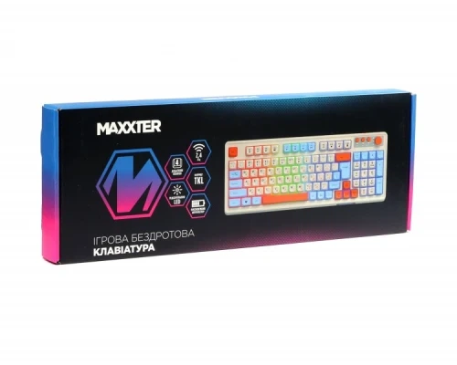 Клавіатура бездротова Maxxter KBGW-3C01-UA, White - зображення 10