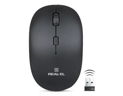 Мышь REAL-EL RM-301 Wireless, Black - изображение 2