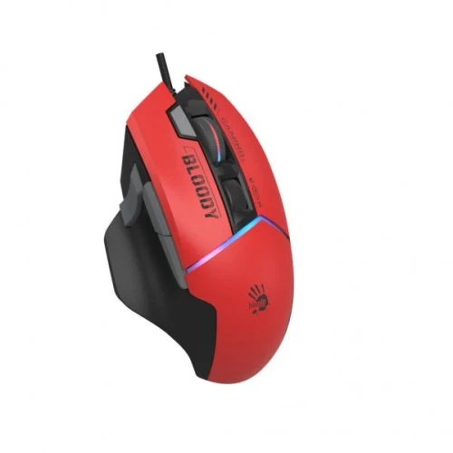 Миша Bloody W95 Ultra, Sports Red, USB, оптична (сенсор Alpha 20K), 100 - 20 000 cpi, 40G, 350IPS, RGB підсвічування, 8 програмованих кнопок, вбудована пам'ять, перемикачі більше 50 млн. натискань, 1.8 м - изображение 3