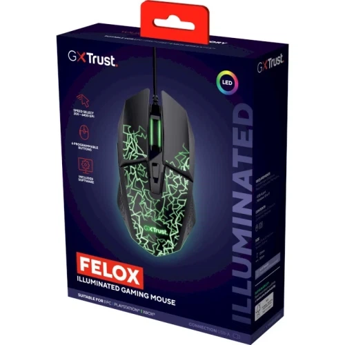 Миша Trust GXT 113 Felox, Black (25749) - Фото 6 Миша Trust GXT 113 Felox, Black (25749) - зображення 6