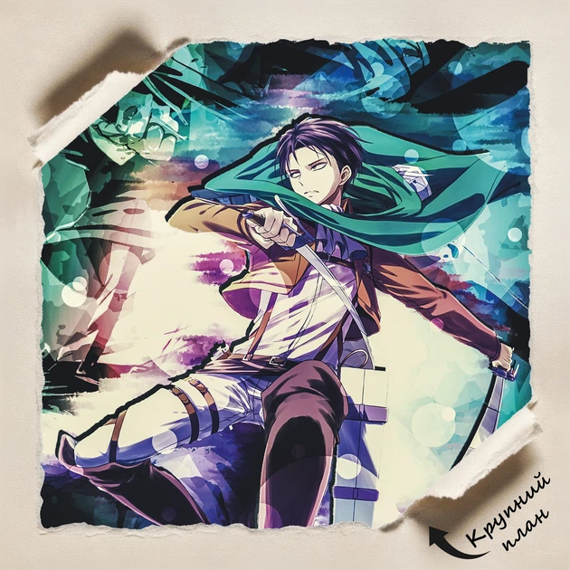 Постер Атака на титанов, Капитан Леви, Attack on Titans, аниме, A3 30×42 см (id0287) - изображение 4