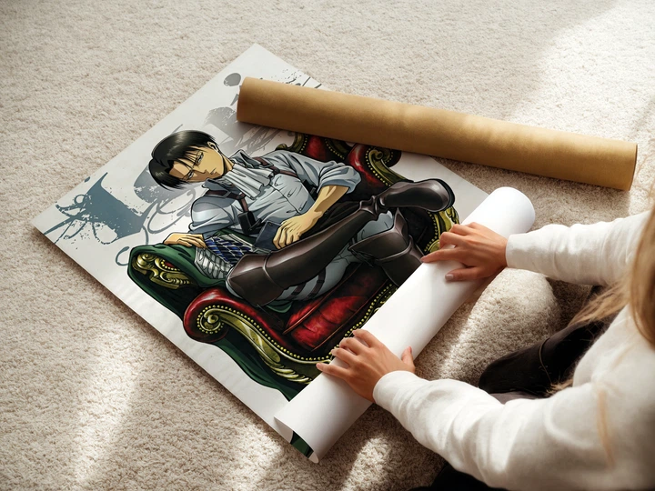 Постер Атака на титанів, Капітан Леві, Attack on Titans, аніме, A3 42×29 см (id0254) - зображення 3