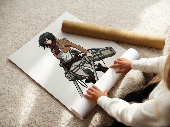 Постер Атака на титанів, Мікаса Аккерман, Attack on Titans, аніме, A3 42×28 см (id0243) - зображення 3