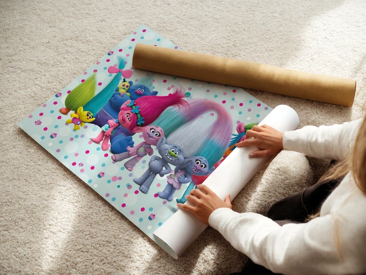 Постер Тролли, Trolls, декор в комнату ребенка, A3 30×42 см (id6596) - изображение 3