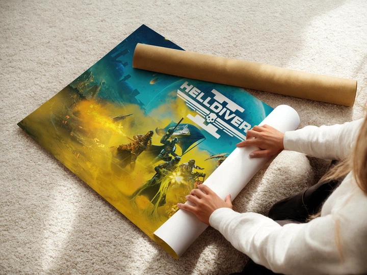 Постер Helldivers 2, декор в кімнату геймера, A1 60×107 см (id6617) - зображення 3