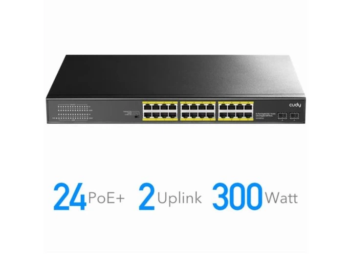 Комутатор некерований CUDY GS1028PS2 - изображение 2