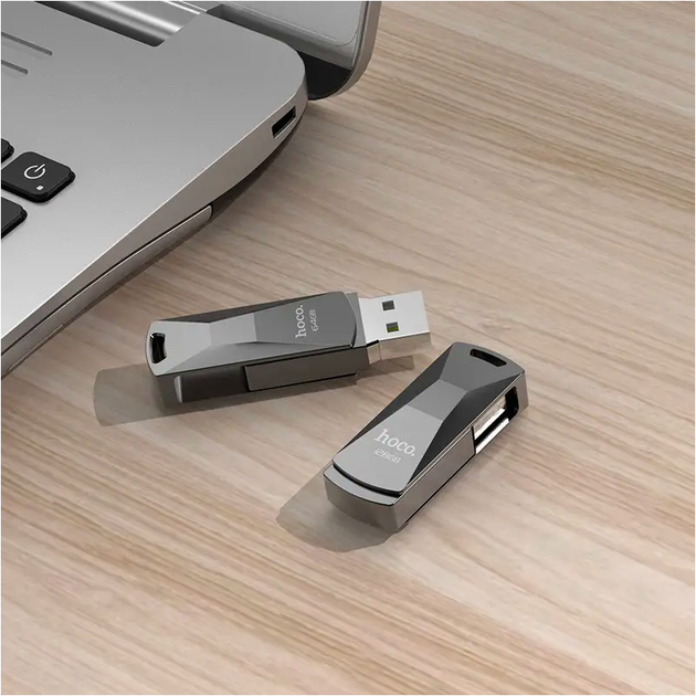 USB флешка 64ГБ Hoco UD5 быстрая память для хранения данных и передачи файлов на компьютеры и устройства - изображение 4