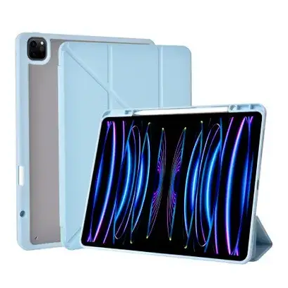 Чехол противоударный для Apple iPad Pro 11 дюймов 2024 силиконовый с подставкой защита синий - изображение 3