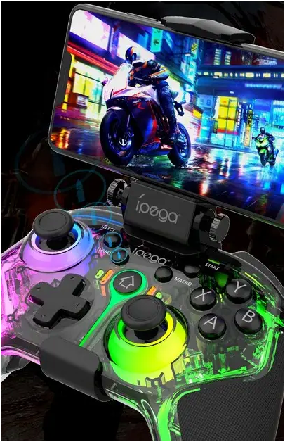 Джойстик Ipega PG-9666B геймпад для Android iOS ПК с RGB подсветкой двойной вибрацией и программируемыми кнопками - изображение 3