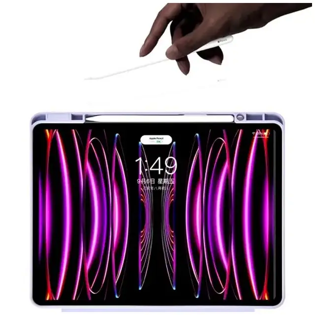 Чехол противоударный для iPad Air 10.9 11 2024 силикон защита от ударов фиолетовый - зображення 5