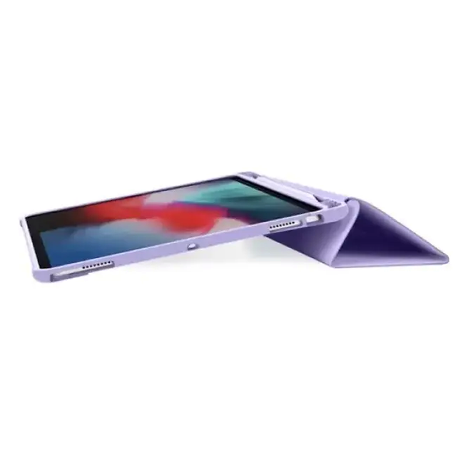 Чохол протиударний для iPad Air 10.9 11 2024 силіконовий захист від ударів фіолетовий - зображення 5
