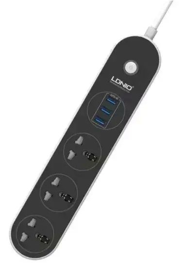 Мережевий фільтр з USB 3 розетки 3.1 A для дому та офісу захист від короткого замикання 1.5 м LDNIO SC3301 - зображення 3