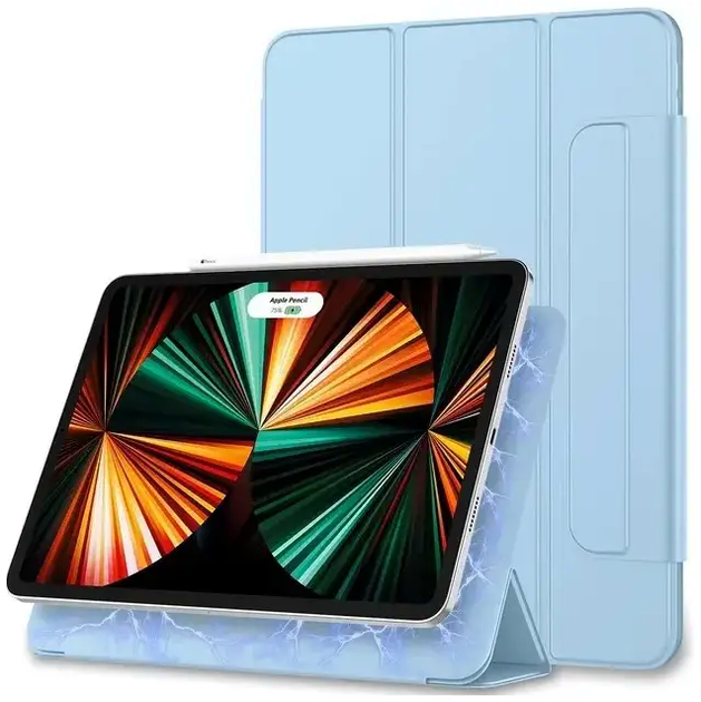 Чохол протиударний для iPad Air 10.9 2021 шкіра захист від ударів і падінь iMax Book Case синій - зображення 6